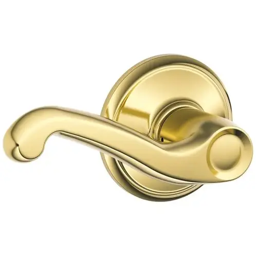 F-Series Lock F10 Passage Flair Lever Style Lifetime (Bright Brass)