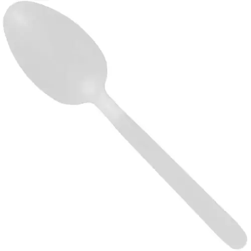 White Extra Heavyweight Propylene Bulk Teaspoons