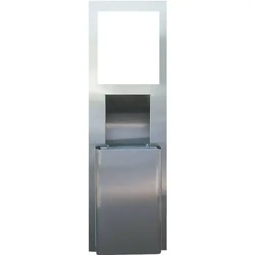 Recessed Stainless Towel Dispenser Wall Unit W/ Trash Receptacle Recessed Stainless Towel Dispenser Wall Unit W/ Trash Receptacle