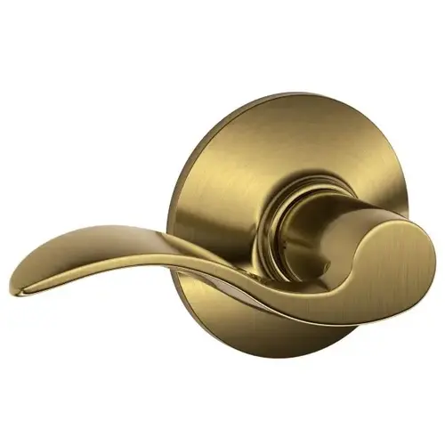 F-Series Lock F10 Passage Accent Lever Style (Antique Brass)
