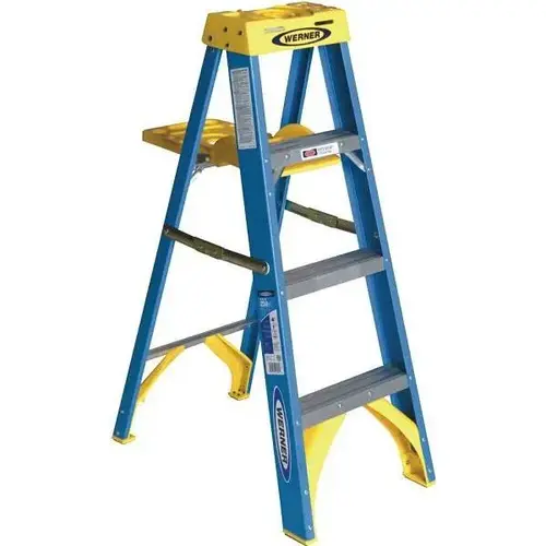 4 Ft. 250 Lbs. Load Capacity Type-I Duty Rating Fiberglass Step Ladder