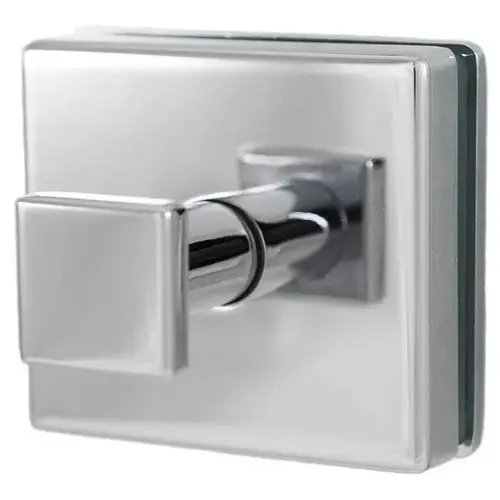 Primo Single Glass Mount Robe Hook Polished Chrome