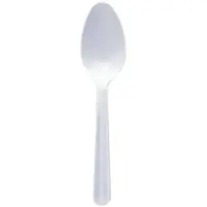 DART S5BW 5 In. White Light-Weight Polypropylene Teaspoon