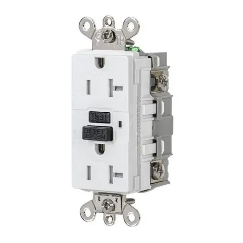 20 Amp 125v Industrial Tamper Weather-Resistant Self-Test Gfci Receptacle White 20 Amp 125v Industrial Tamper Weather-Resistant Self-Test Gfci Receptacle White