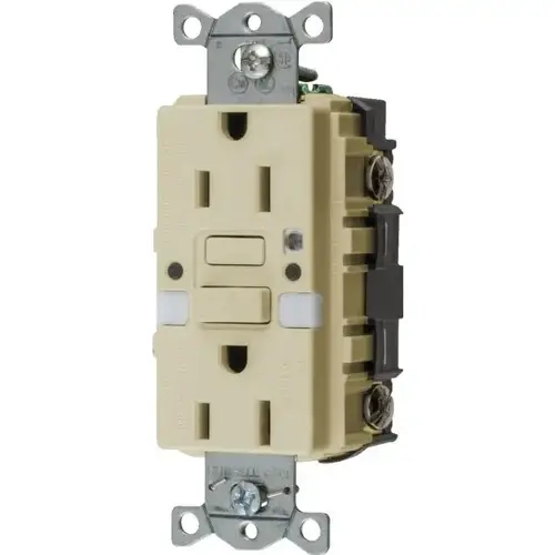 15 Amp 125 Volt Self-Test Gfci W/ Night Light (Ivory)