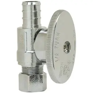 Plumbshop PLB204X P 1/2" Crimp Barb X 3/8"O.d. Compr Straight Stop - 0.5"X 0.375"X 0.25