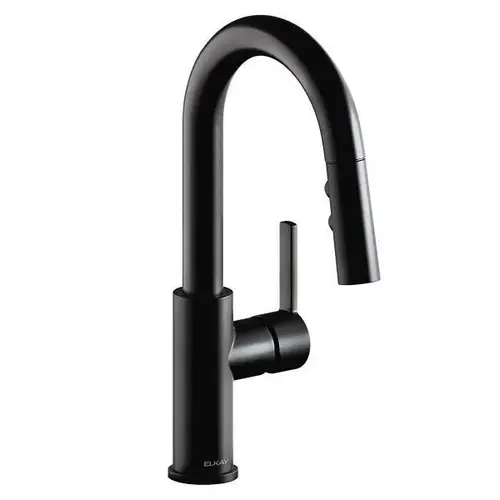 Avado Single Hole Bar Faucet - Pull-Down Spray - Lever Handle Matte Black