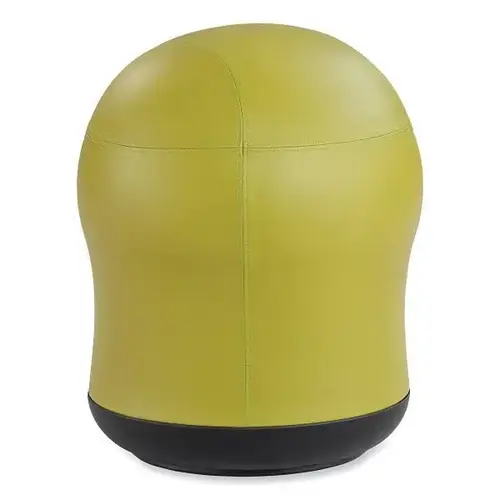 Zenergy Swivel Ball Chair, Backless, 23" Seat Height, Green Vinyl