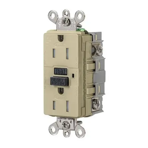 15 Amp 125v Industrial Tamper Weather-Resistant Self-Test Gfci Receptacle Ivory