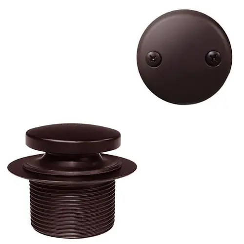 1-1/2" Tip-Toe Bathtub Drain Trim W/2-Hole Overflow Faceplate Bronze 1-1/2" Tip-Toe Bathtub Drain Trim W/2-Hole Overflow Faceplate Bronze