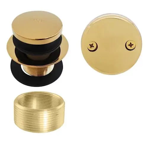 Univ Fine/Coarse Thread Repl Bathtub Tip-Toe Drain W/2-Hole Fp Brass Univ Fine/Coarse Thread Repl Bathtub Tip-Toe Drain W/2-Hole Fp Brass