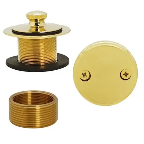 Twist/Close Tub Waste Trim W/2-Hole Faceplate/Bushing In Pvd Brass Twist/Close Tub Waste Trim W/2-Hole Faceplate/Bushing In Pvd Brass