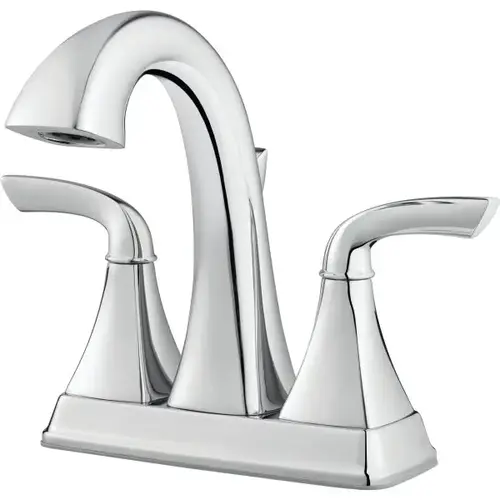 Bronson Bathroom Faucet, 1.2 Gpm, 5.375" Spout, 4" Center, Polished Chrome