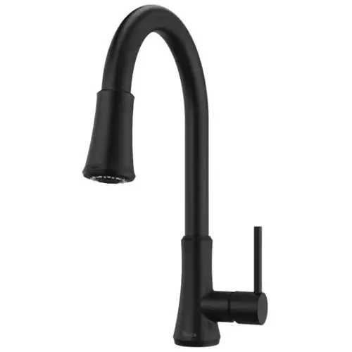 Pfirst Series 1-Handle Pull-Down Kitchen Faucet In Matte Black
