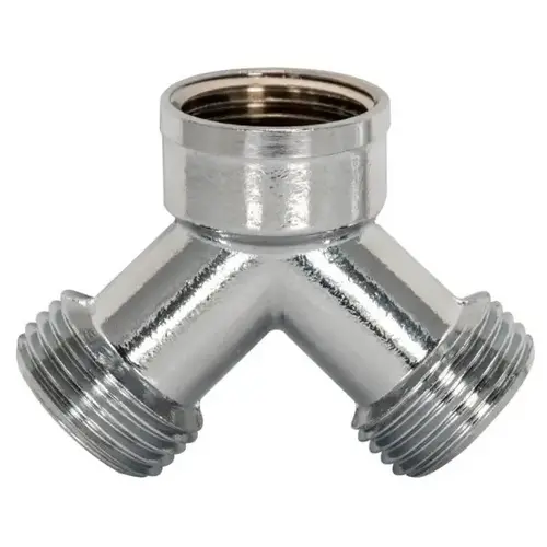 3/4 In. Fht Steam Dryer Y Connector (Chrome Brass)