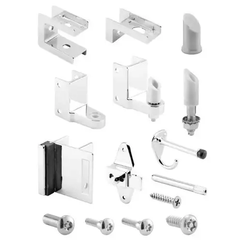 Door Kit, 1 In. Door And 1-1/4 In. Pilaster, Zamak, Chrome , Inswing Kit Door Kit, 1 In. Door And 1-1/4 In. Pilaster, Zamak, Chrome , Inswing Kit