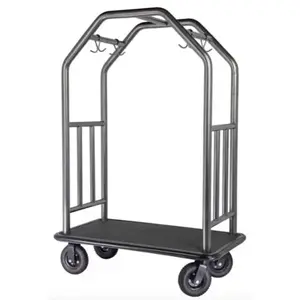 Hospitality 1 Source CCRDBL01 Coastal Bellman'S Cart With Rubber Mat Deck