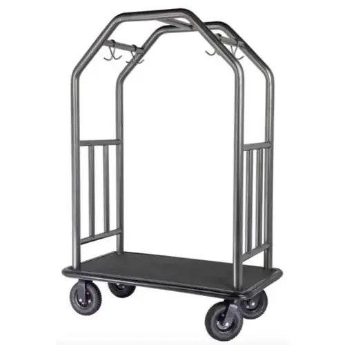 Coastal Bellman'S Cart With Rubber Mat Deck Coastal Bellman'S Cart With Rubber Mat Deck