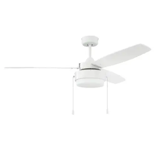Intrepid 52 In. 3-Blade Led Ceiling Fan W/ Light (White)
