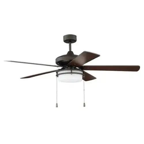 Stone Gate 52 In. 5-Blade Led Ceiling Fan W/ Light (Brown)