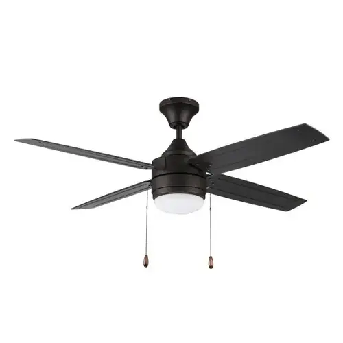 Aikman 52 In. Led Ceiling Fan W/ Light (Brown)