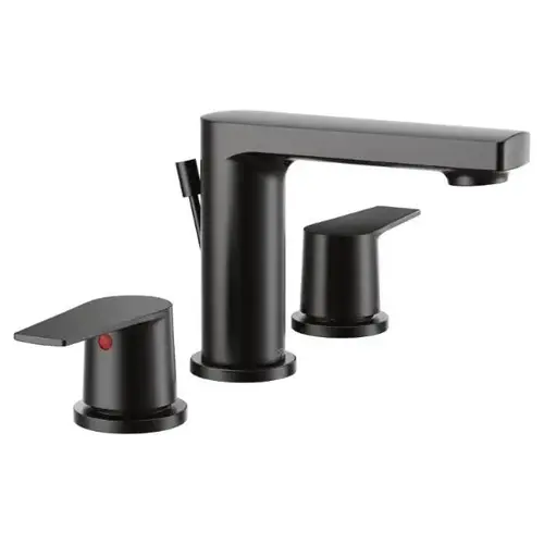 Slate 2-Handle Widespread Bathroom Faucet In Matte Black