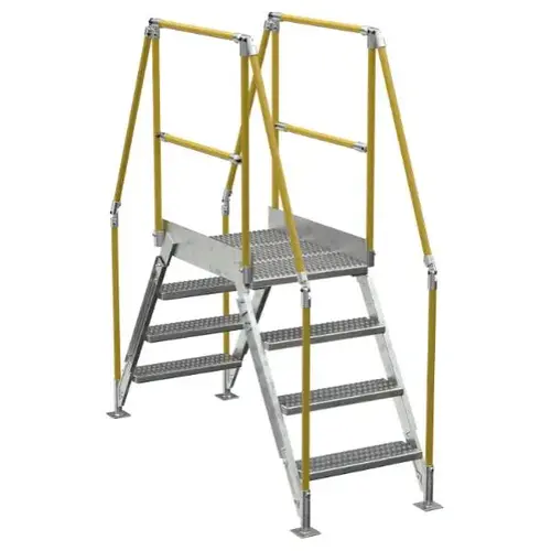 Galvanized Cross-Over Ladder 79x82.15 In 4 Step