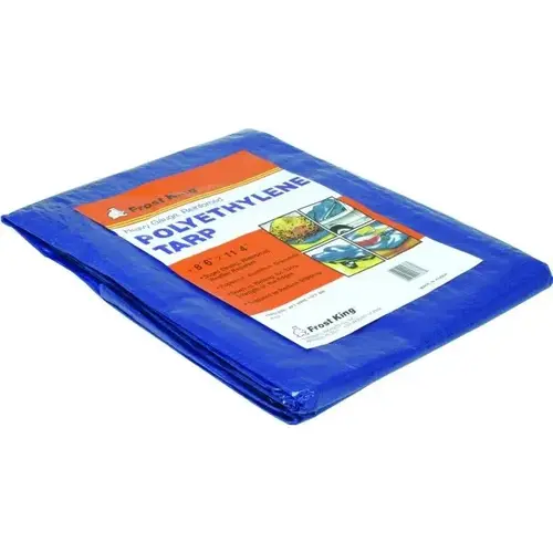 9 X 12 ft Blue Vinyl Heavy Guage Tarp 3 Mil