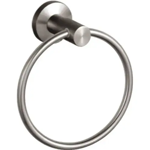 Nirvana Satin Stainless Steel Towel Ring Nickel