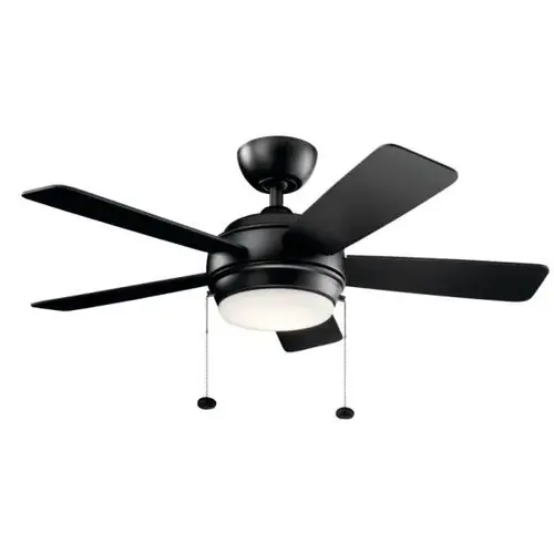 Starkk 42 In. Led Ceiling Fan W/ Light (Black) Starkk 42 In. Led Ceiling Fan W/ Light (Black)