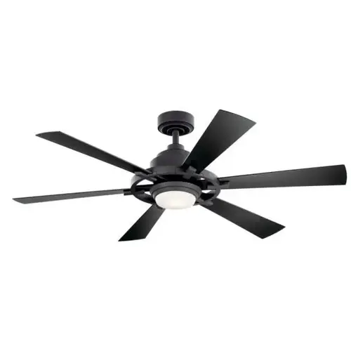 Iras 52 In. 6-Blade Led Ceiling Fan W/ Light (Black)