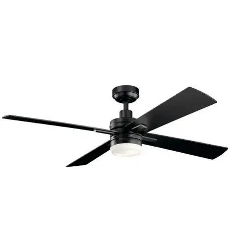 Lija 52 In. 4-Blade Led Ceiling Fan W/ Light (Black) Lija 52 In. 4-Blade Led Ceiling Fan W/ Light (Black)