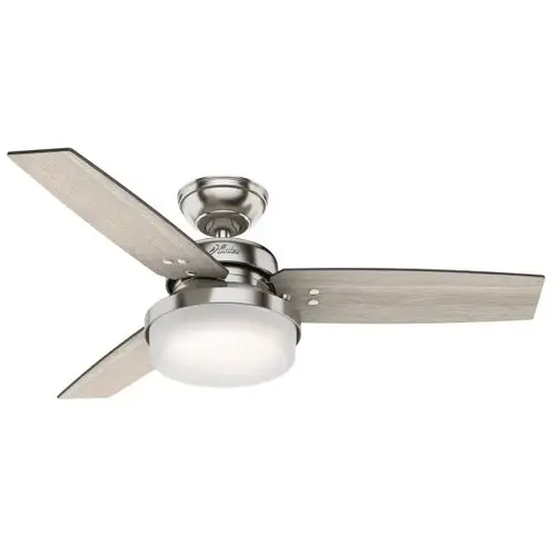 Sentinel 44 In. Ceiling Fan W/ Light (Brushed Nickel)