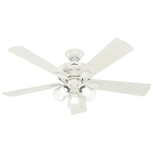Crestfield 52 In. Ceiling Fan W/ Light (White)
