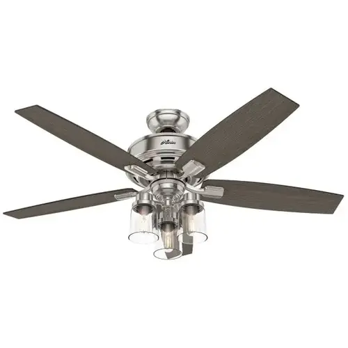 Bennett Ceiling Fan W/ Light (Brushed Nickel) Bennett Ceiling Fan W/ Light (Brushed Nickel)