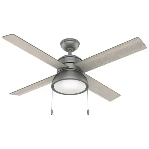 Loki 52 In. Ceiling Fan W/ Light (Matte Silver)