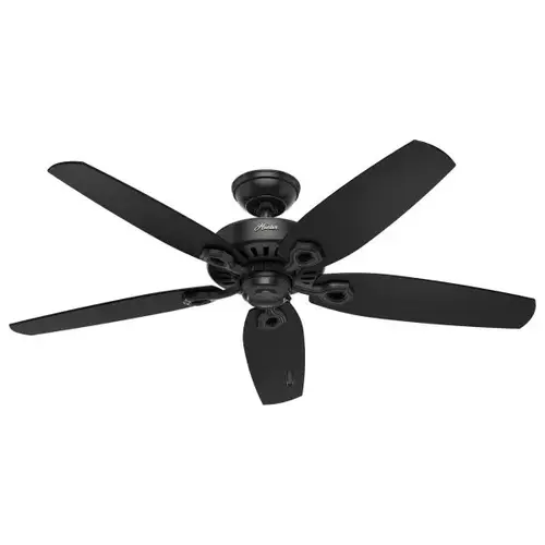 Builder Elite Versatile Indoor/Outdoor 52" Ceiling Fan Without Light Fixture (Matte Black)
