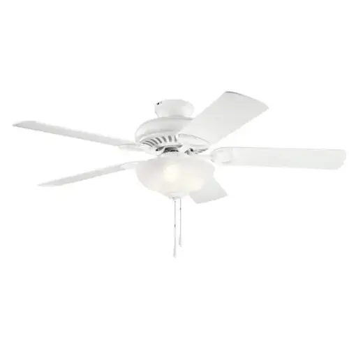 Sutter Place 52 In. Ceiling Fan W/ Light (White)