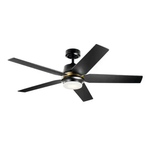 Maeve 52 In. 5-Blade Led Ceiling Fan W/ Light (Black)