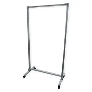 Ghent Manufacturing, Inc CMD7438-G 74h X 38w X 1/8 Glass Mobile Divider, Clear