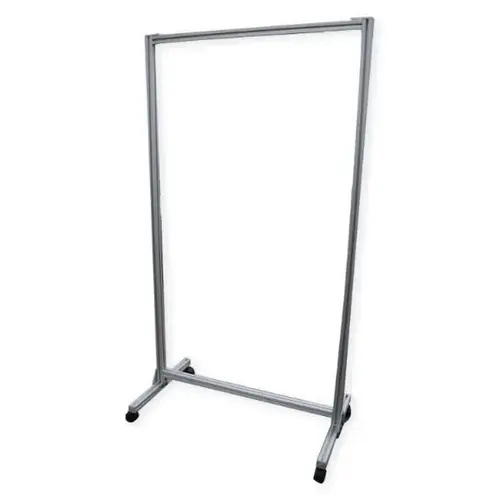 74h X 38w X 1/4 Plastic Mobile Divider, Clear