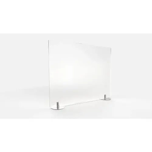 24h X 29w Desktop Free Standing Plastic Protection Screen, Frosted