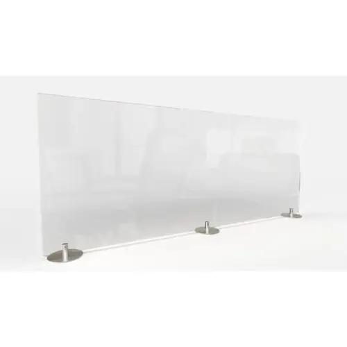 24h X 59w Desktop Free Standing Plastic Protection Screen, Clear