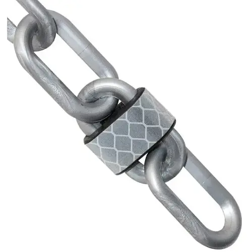 2 Inch X 100 Feet Silver Reflective Plastic Barrier Chain 2 Inch X 100 Feet Silver Reflective Plastic Barrier Chain