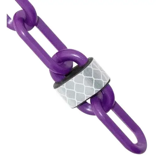 2 Inch X 100 Feet Purple Reflective Plastic Barrier Chain 2 Inch X 100 Feet Purple Reflective Plastic Barrier Chain