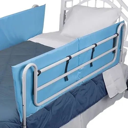 Bed Rail Bumper Pad Covers, Pair Of 60"x15"x0.5", Rails Not Included, Blue