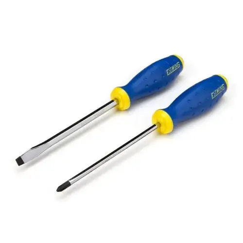 2 Piece Heavy Duty Demolition Screwdriver Set Blue Yellow 2 Piece Heavy Duty Demolition Screwdriver Set Blue Yellow