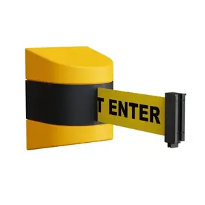 Montour Line PWM2-YW-CAUYB-F-S15 Yellow Plastic 15 ft Fixed Wall Mount Caution - Do Not Enter Belt