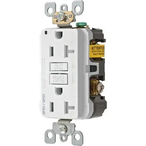20 Amp 125 Volt Combination Tamper-Resistant Afci/Gfci Receptacle (White)