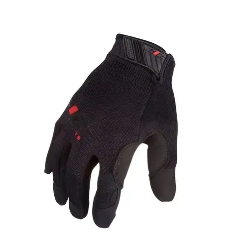 Touch Screen Compatible Mechanic Gloves, Medium, Black
